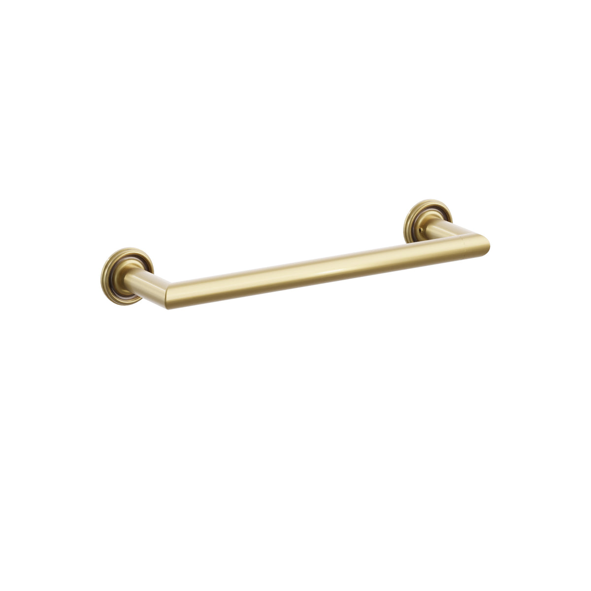 Emtek 2810620US7 12-inch Modern Tubular towel bar, Small Regular Rosette, French Antique