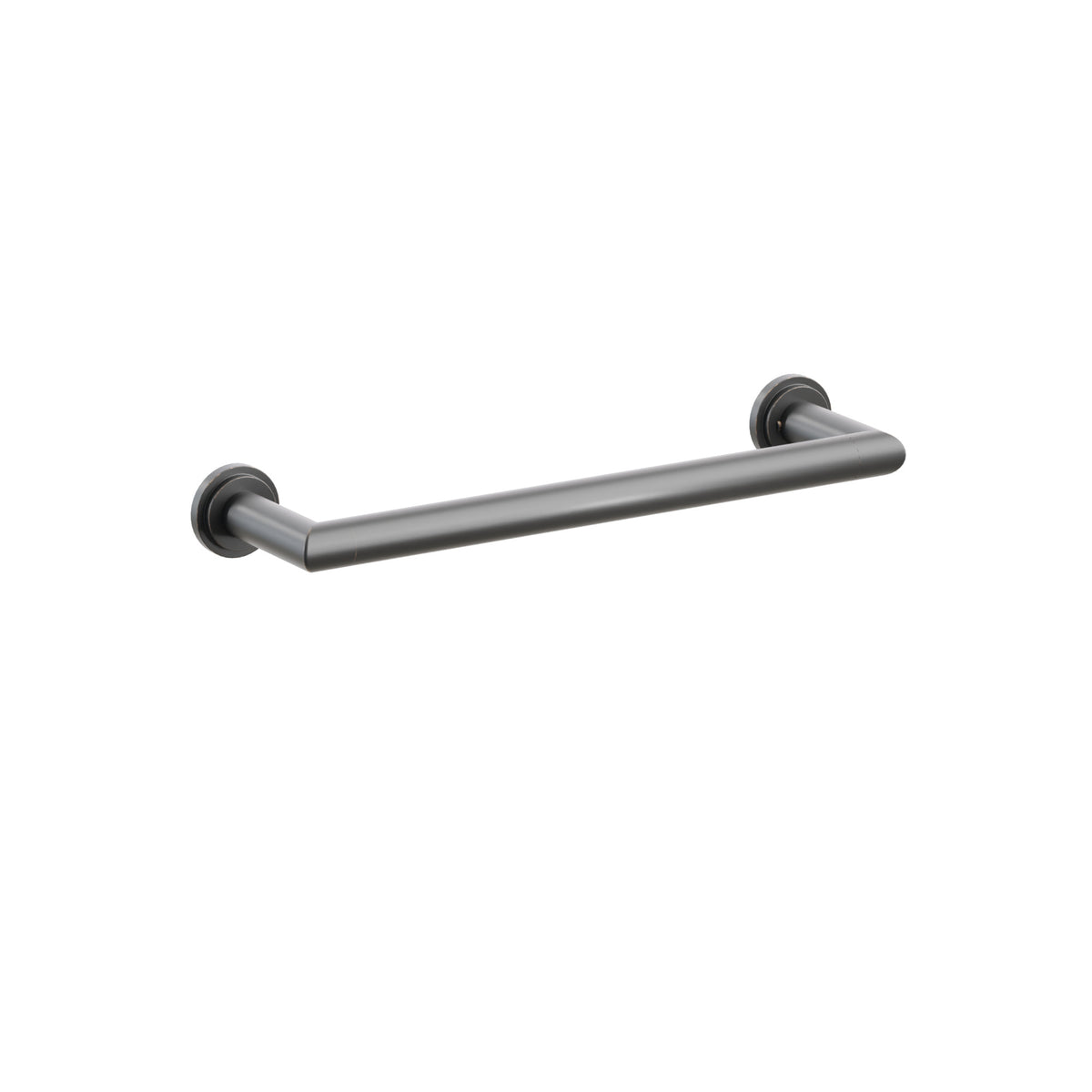 Emtek 28106TDUS10B 12-inch Modern Tubular towel bar, Step Disk Rosette, Oil Rubbed Bronze