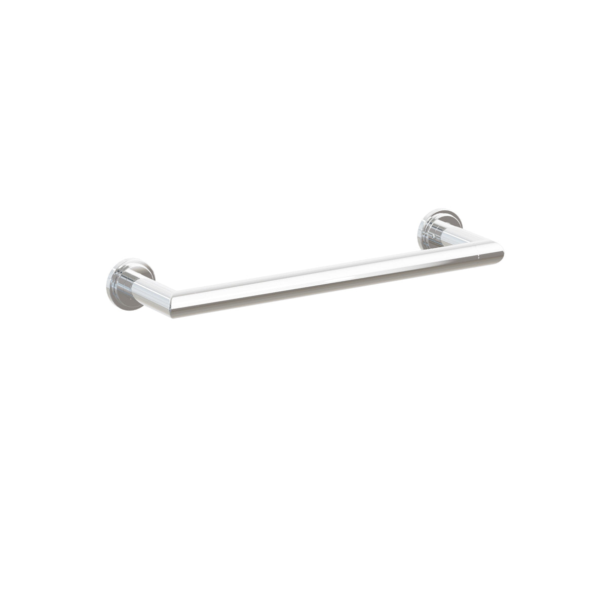 Emtek 28106TDUS26 12-inch Modern Tubular towel bar, Step Disk Rosette, Polished Chrome