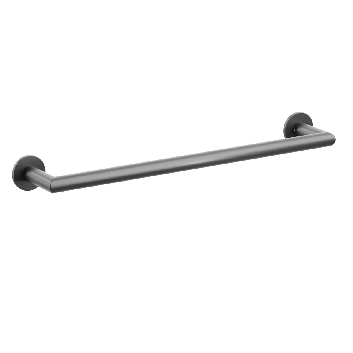 Emtek Modern Tubular towel bar, 18 inch centers, Small Disc Rosette, Oil Rubbed Bronze – 2810700US10B