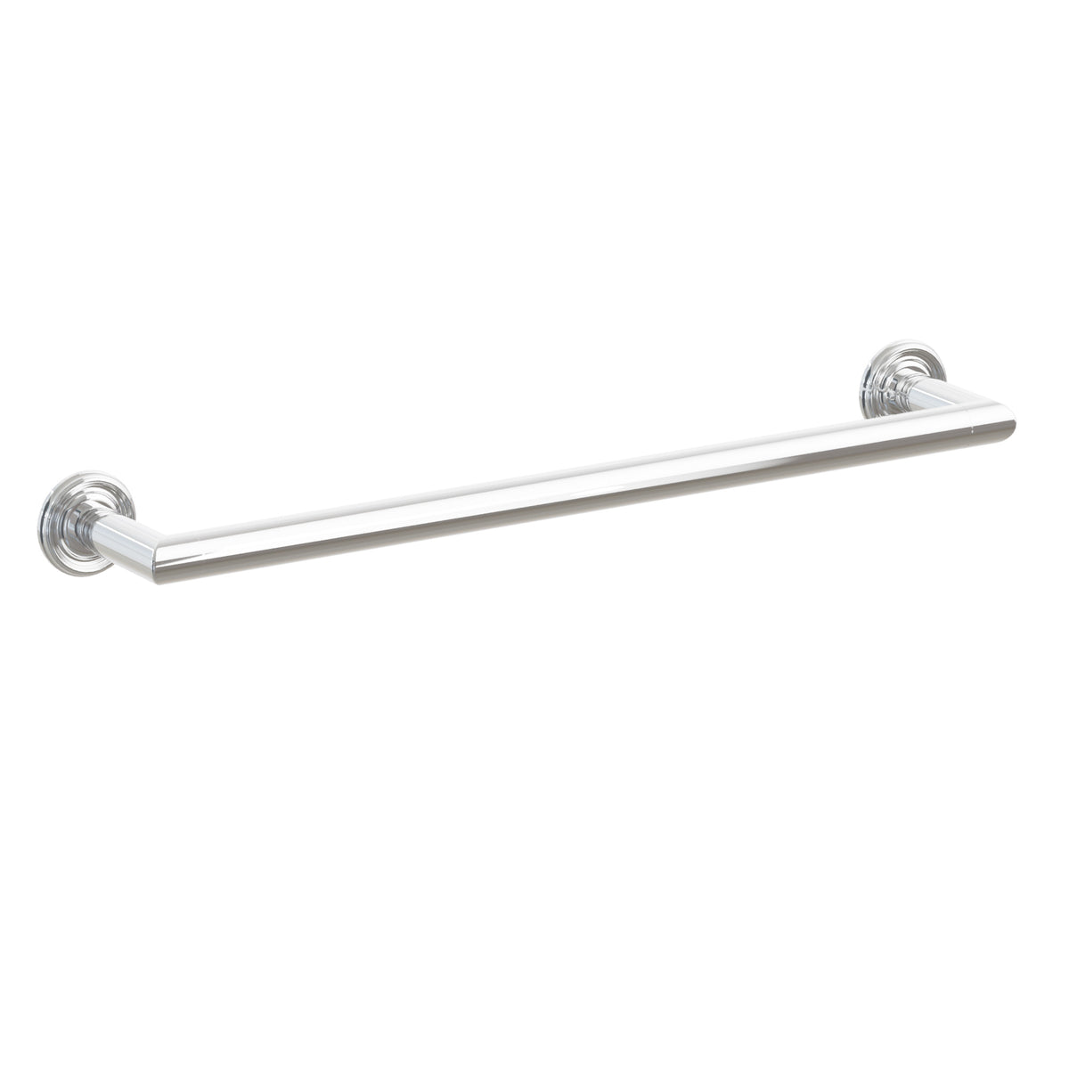 Emtek 2810720US26 18-inch Modern Tubular towel bar, Small Regular Rosette, Polished Chrome