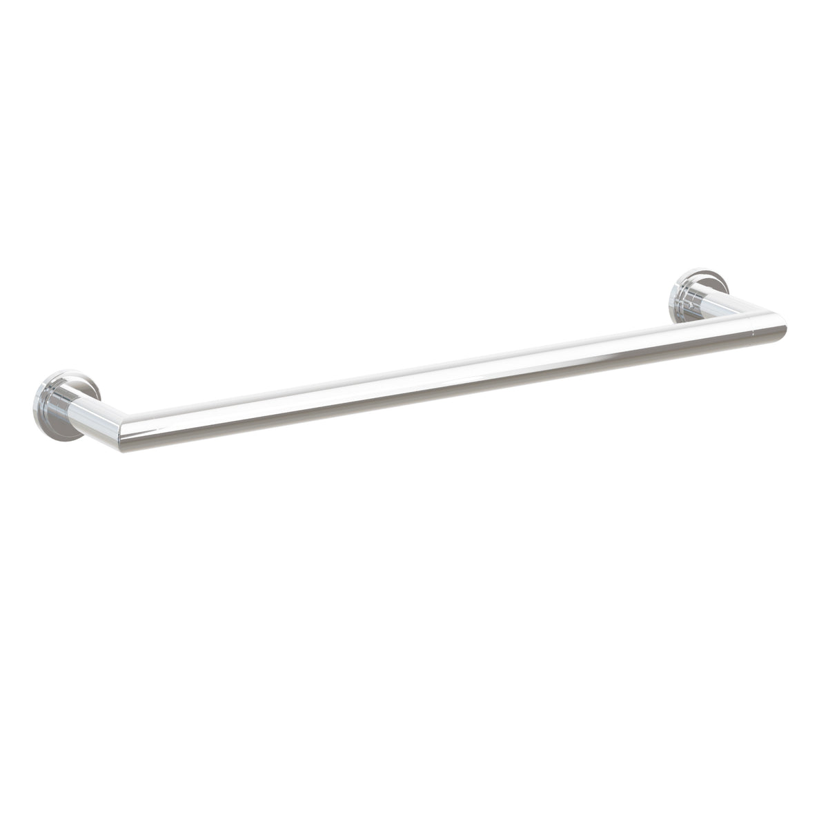 Emtek 28107TDUS26 18-inch Modern Tubular towel bar, Step Disk Rosette, Polished Chrome
