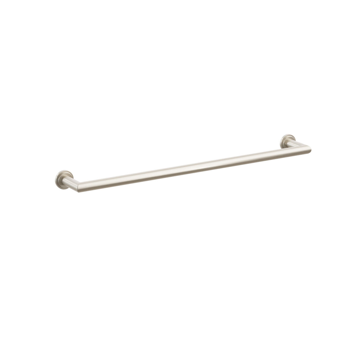 Emtek 28108TDUS15 24-inch Modern Tubular towel bar, Step Disk Rosette, Satin Nickel