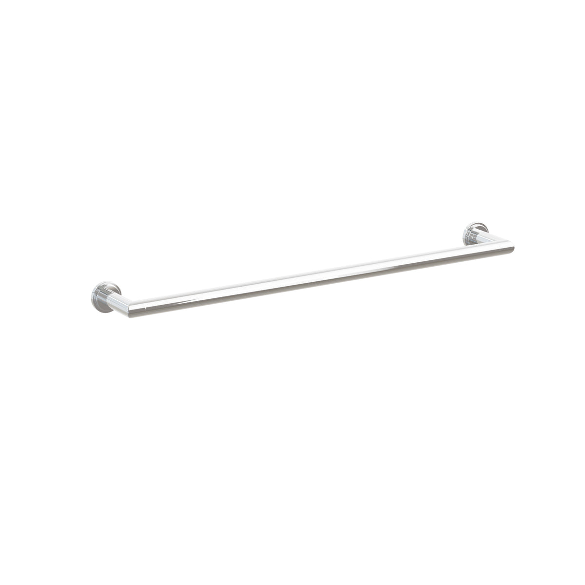 Emtek 28108TDUS26 24-inch Modern Tubular towel bar, Step Disk Rosette, Polished Chrome