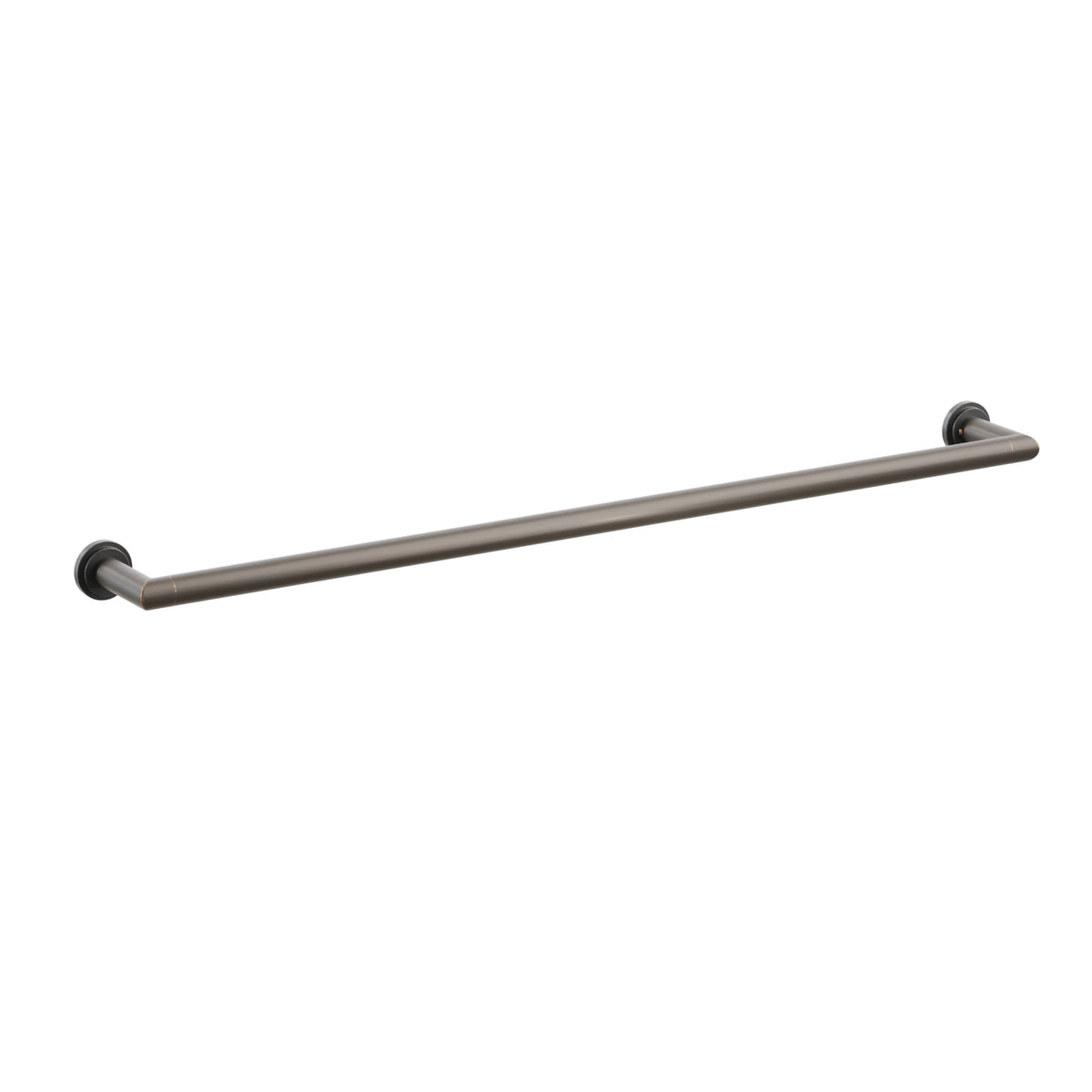 Emtek 28109TDUS10B 30-inch Modern Tubular towel bar, Step Disk Rosette, Oil Rubbed Bronze