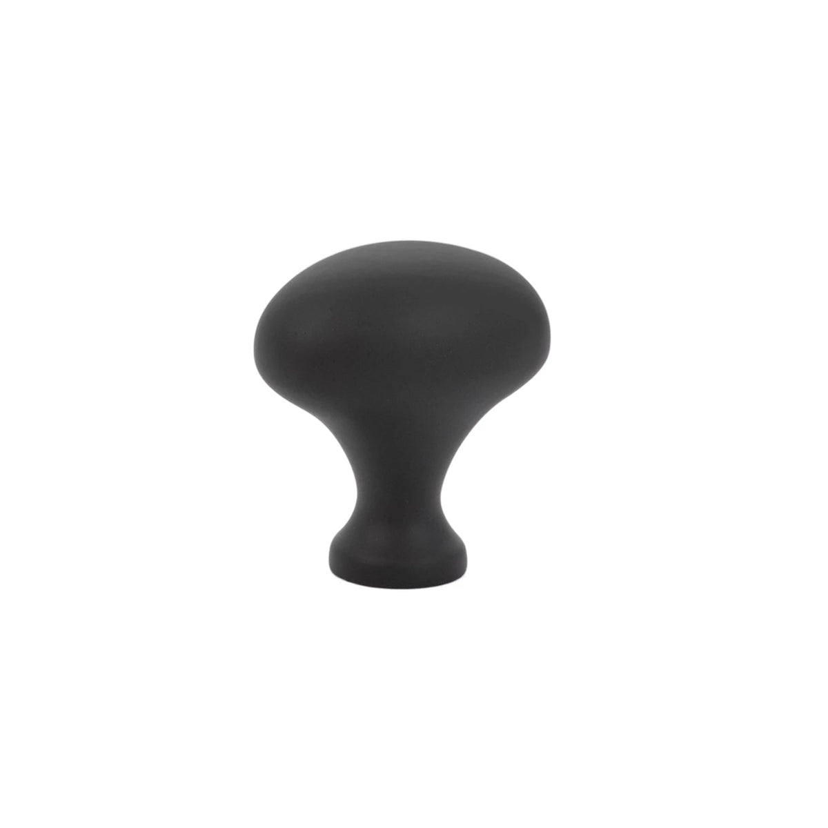 Emtek Egg cabinet knob 1 ¼ inch in Flat Black - 86016US19