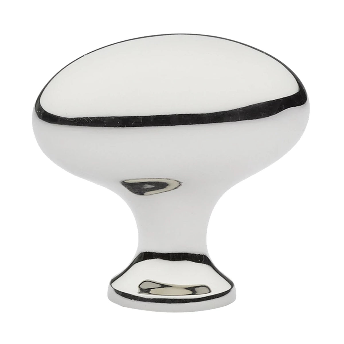 Emtek Egg cabinet knob 1 ¾ inch in Polished Nickel - 86124US14
