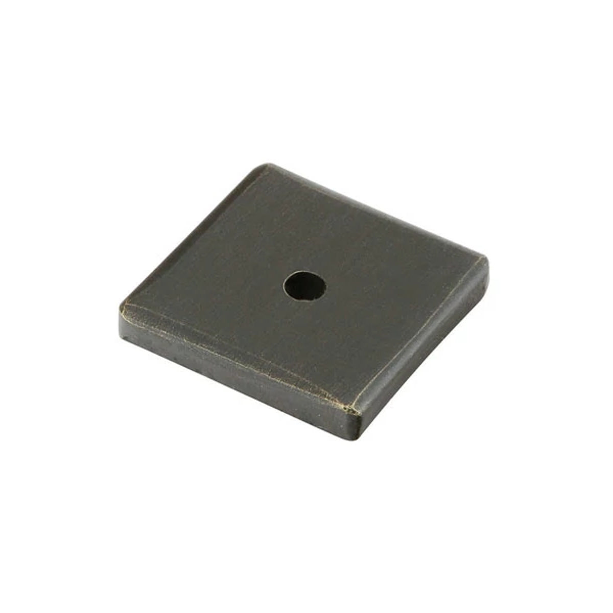 Emtek 86342MB Sandcast Bronze Square Cabinet Knob Backplate in Medium Bronze