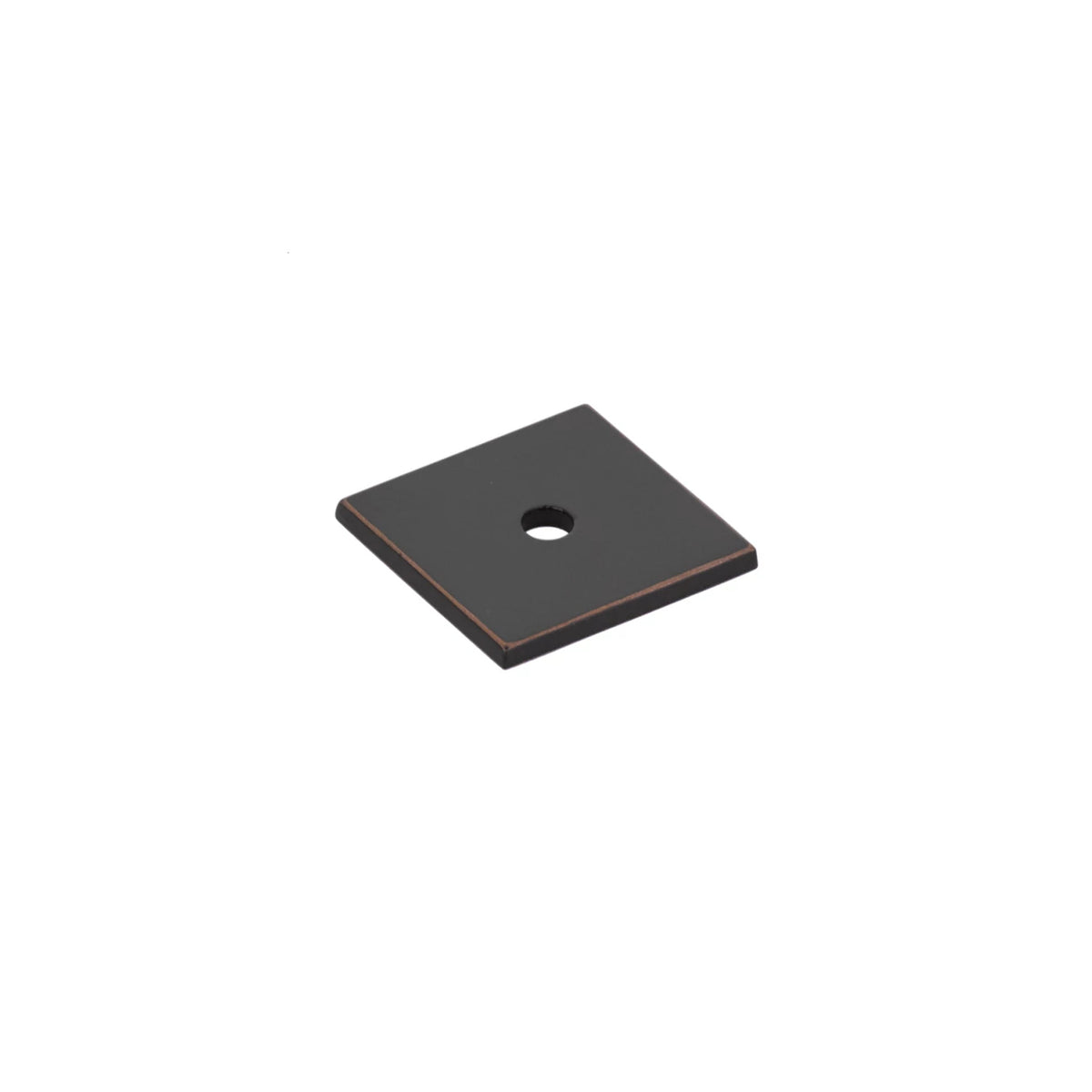 Emtek Art Deco square cabinet knob backplate - Oil Rubbed Bronze