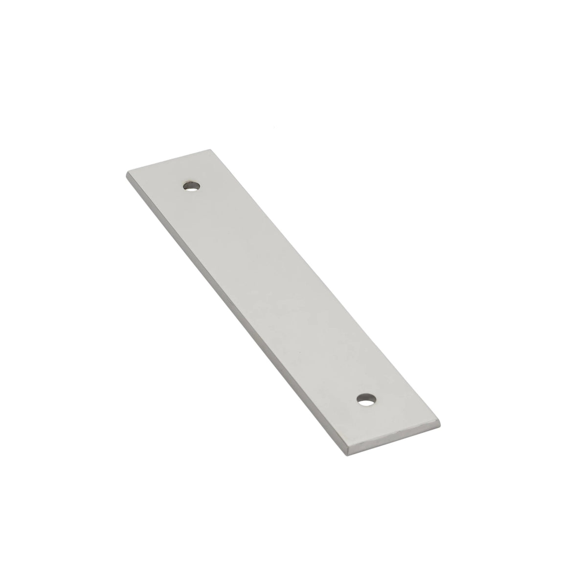 Emtek Art Deco rectangular cabinet pull backplate - Polished Nickel