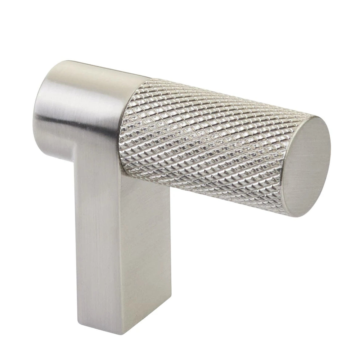 Emtek SELECT 86658 rectangular knurled finger pull, Satin Nickel, 1/2 in. width