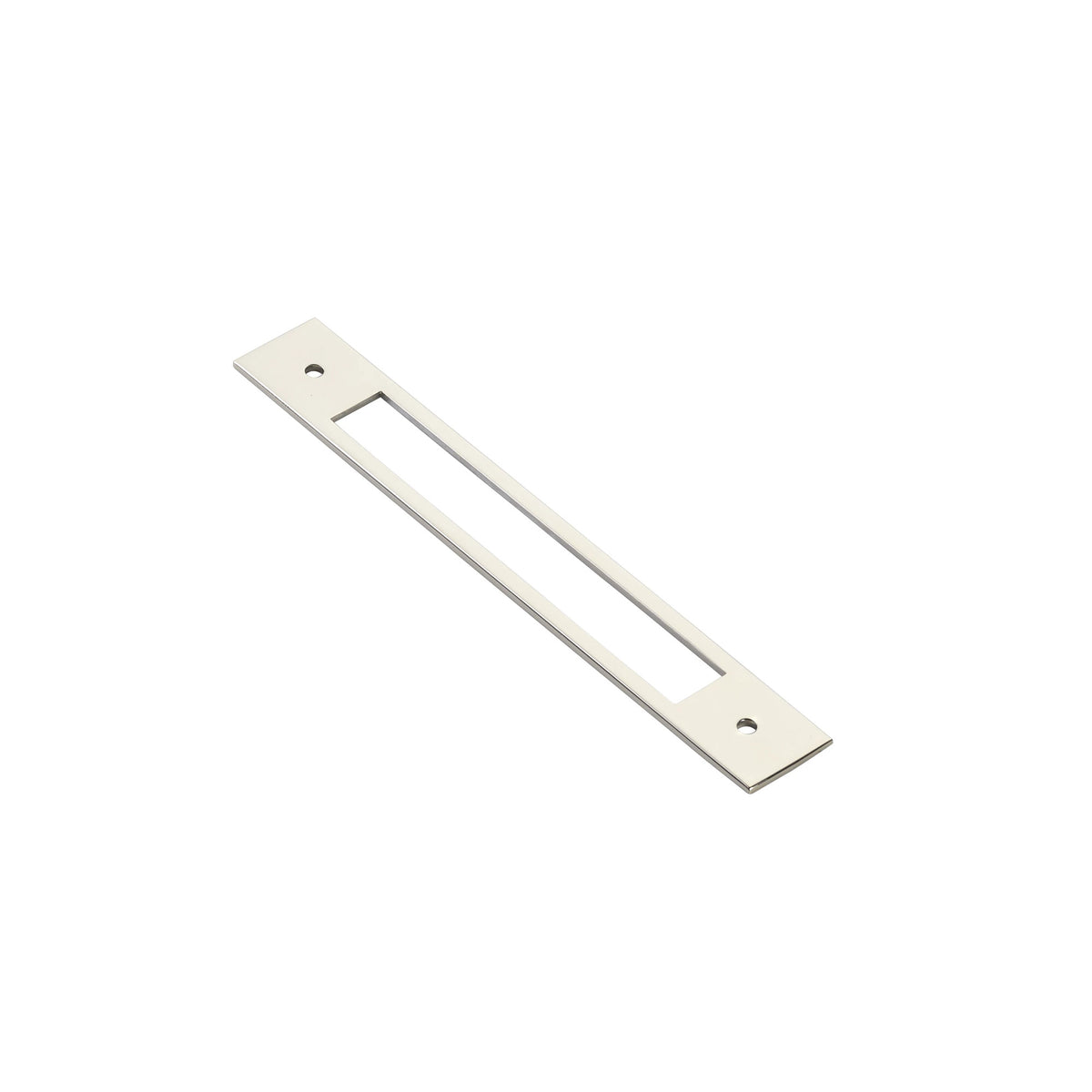 Emtek 86924 modern cabinet pull backplate, 6 inch center-to-center, Polished Nickel