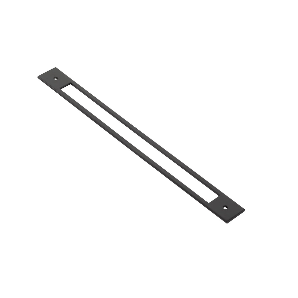 Emtek 86926 modern cabinet pull backplate, 10 inch center-to-center, Flat Black