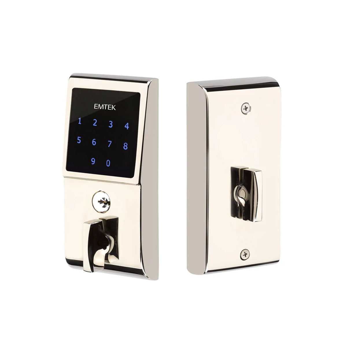 Emtek EMTouch electronic keypad deadbolt E3020US14 in Polished Nickel