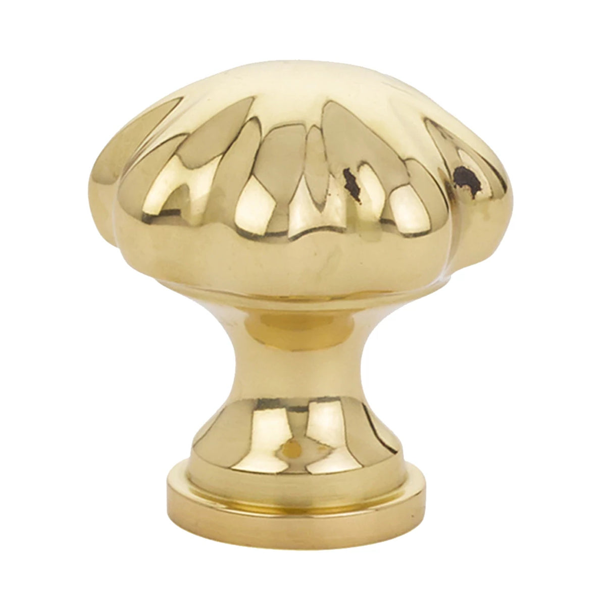 Emtek Melon 1-1/4 inch cabinet knob in Polished Brass, SKU 86122US3
