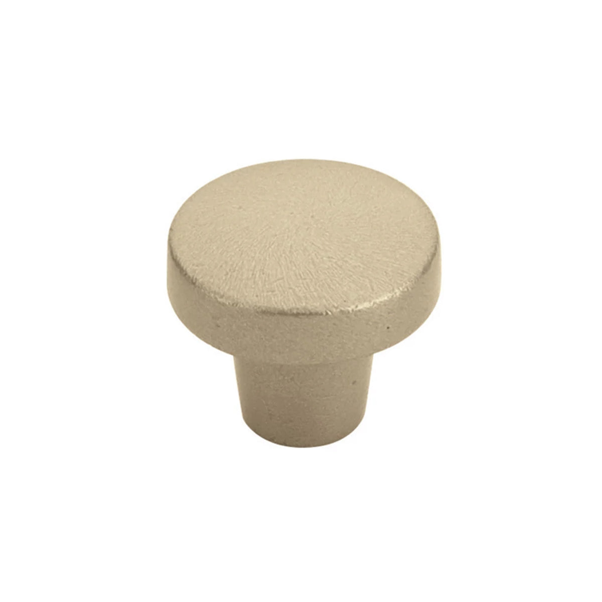 Emtek Rustic Modern Round Cabinet Knob 86660 in Tumbled White Bronze