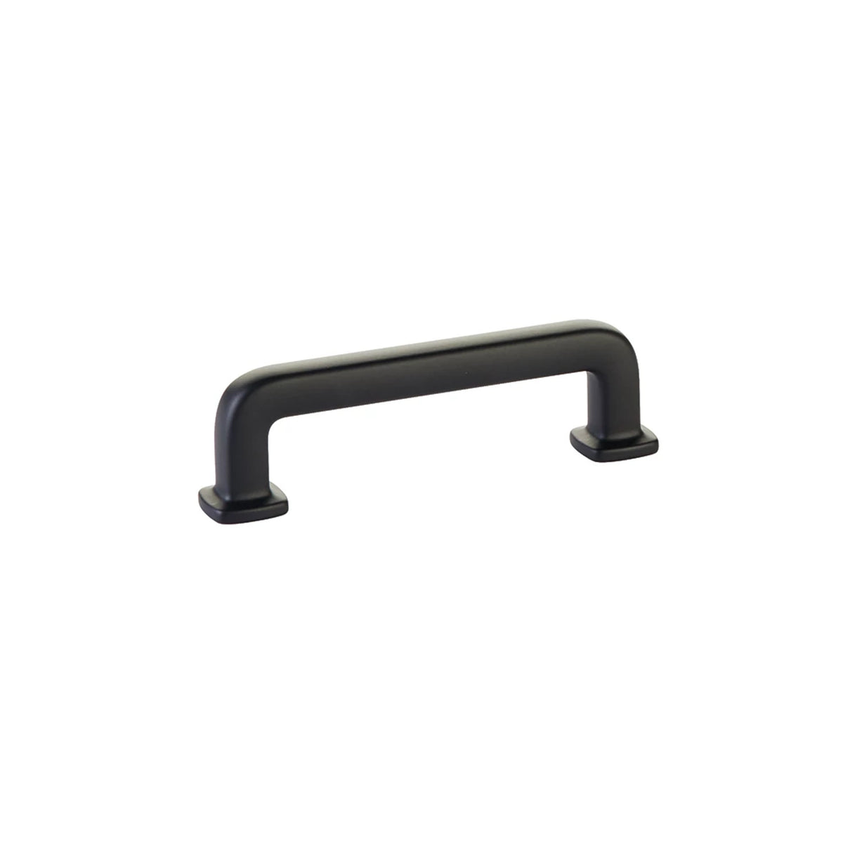 Emtek Westridge 3 1/2 in. center-to-center cabinet pull in Flat Black (86633US19)