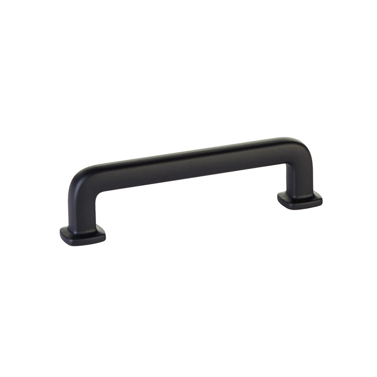 Emtek Westridge 4 in. center-to-center cabinet pull in Flat Black (86634US19)
