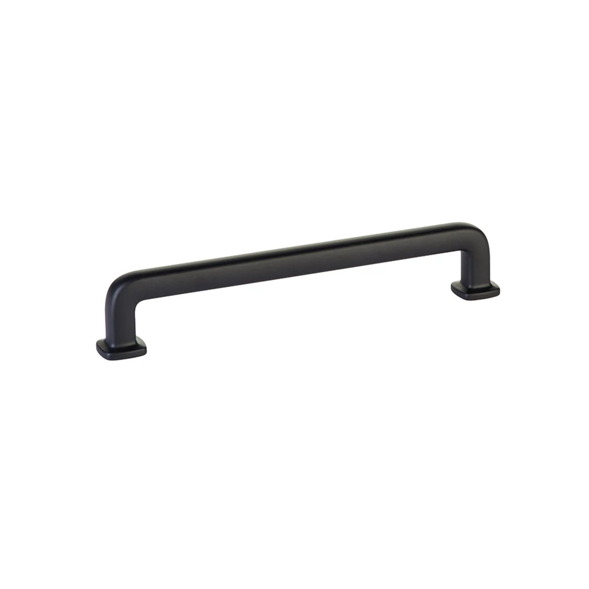 Emtek Westridge 6 in. center-to-center cabinet pull in Flat Black (86636US19)