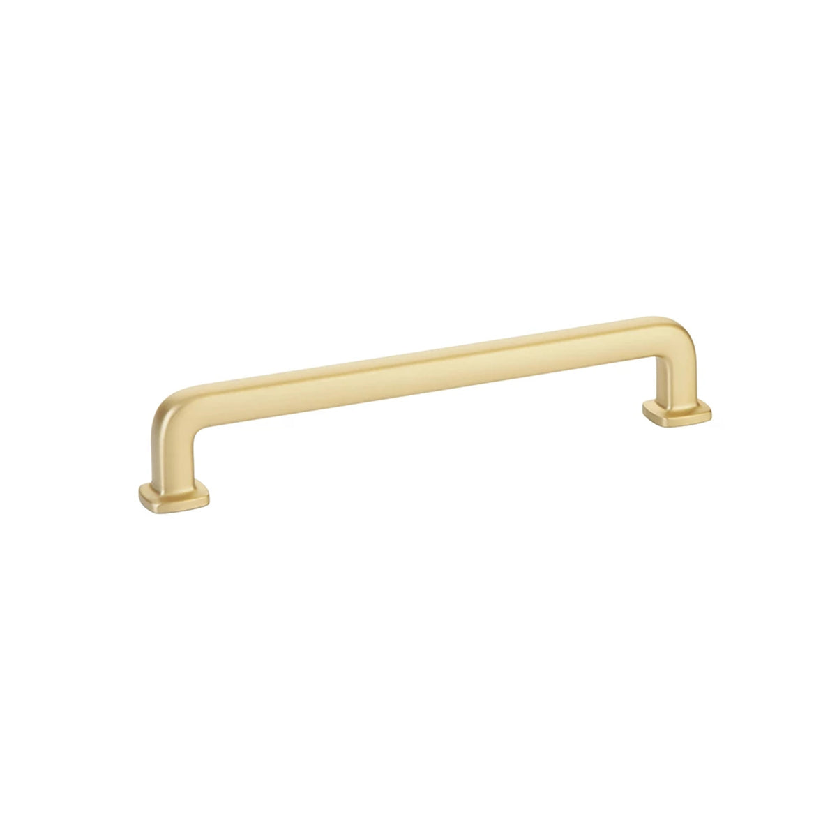 Emtek Westridge 6 in. center-to-center cabinet pull in Satin Brass (86636US4)