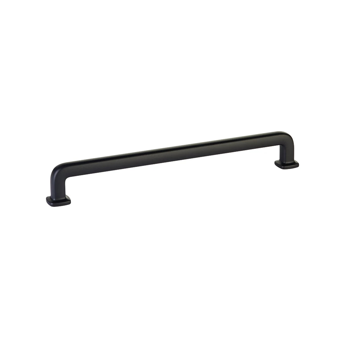 Emtek Westridge 8 in. center-to-center cabinet pull in Flat Black (86637US19)