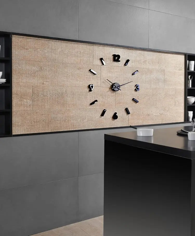 Natural Wood-Effect Porcelain Tile Saw Cut 10x40