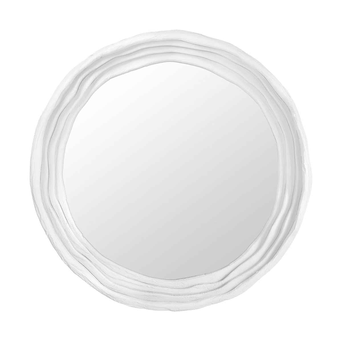 James Martin Vanities Terra 30-inch Round Mirror - Limestone - Limestone