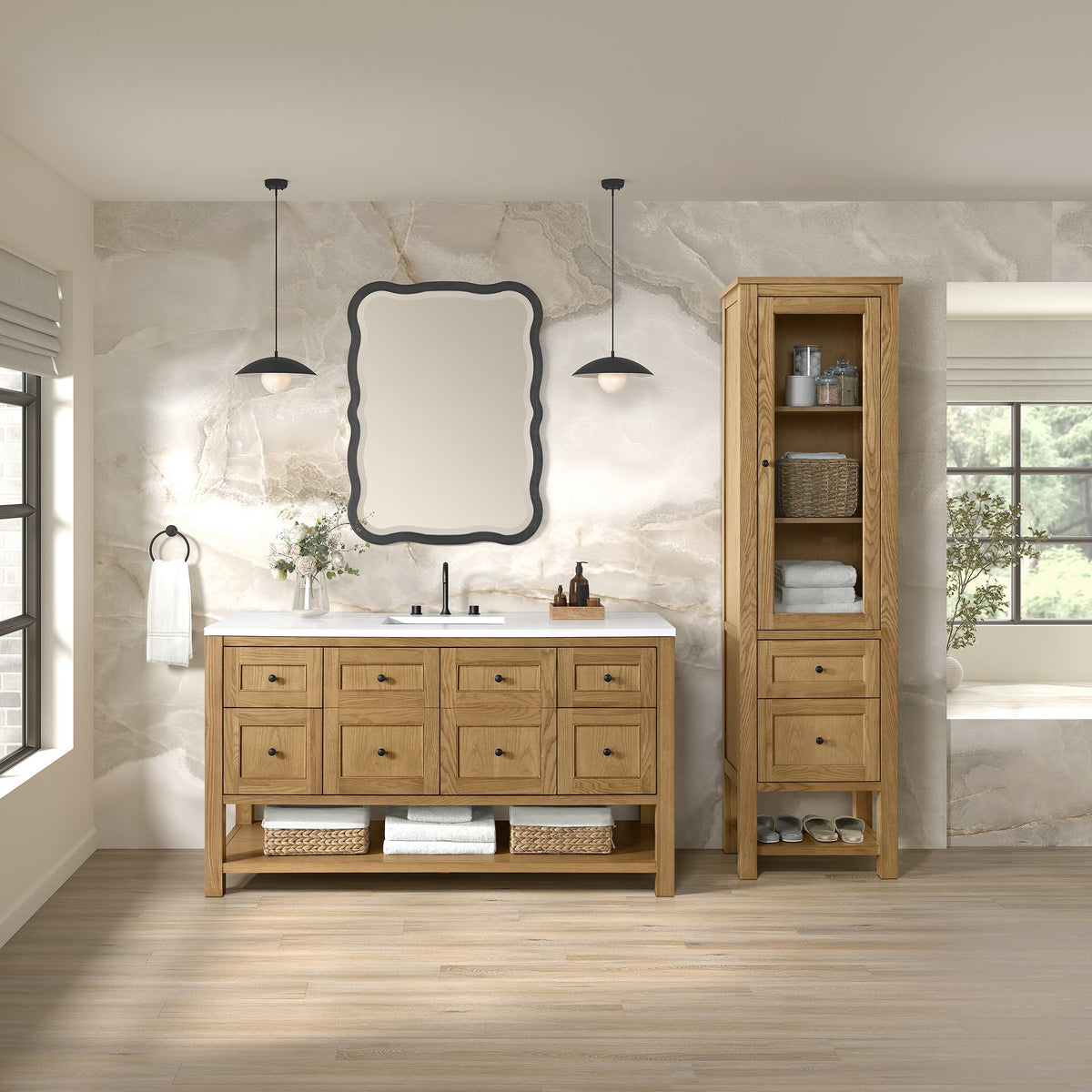 James Martin Vanities Breckenridge 22-inch Linen Cabinet - Light Natural Oak