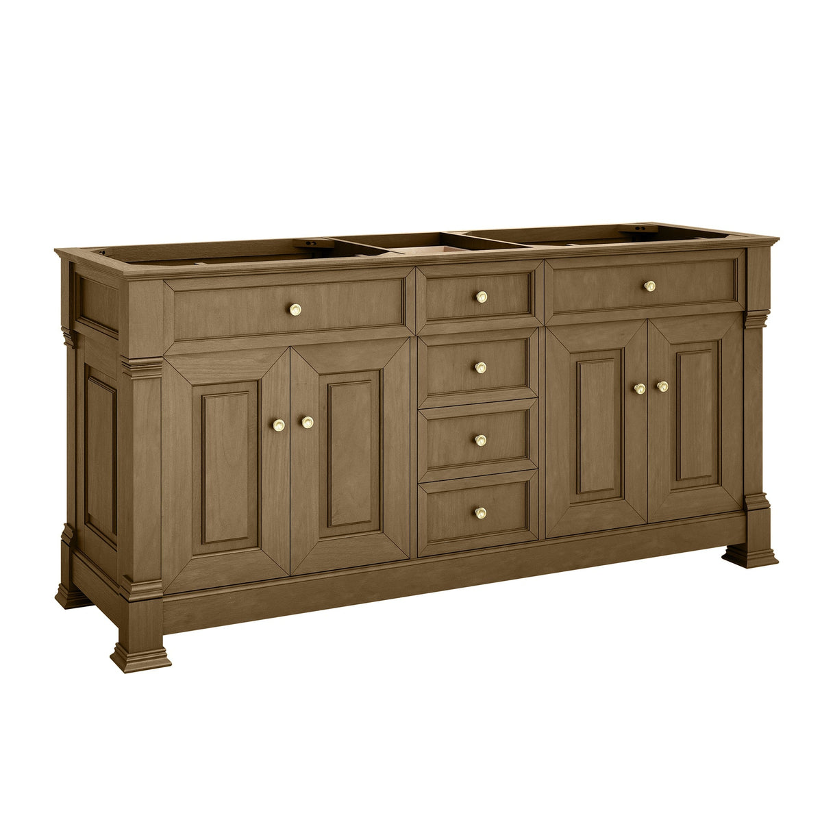 James Martin Vanities Brookfield 72" Double Vanity – Pecan – 547-V72-PCN