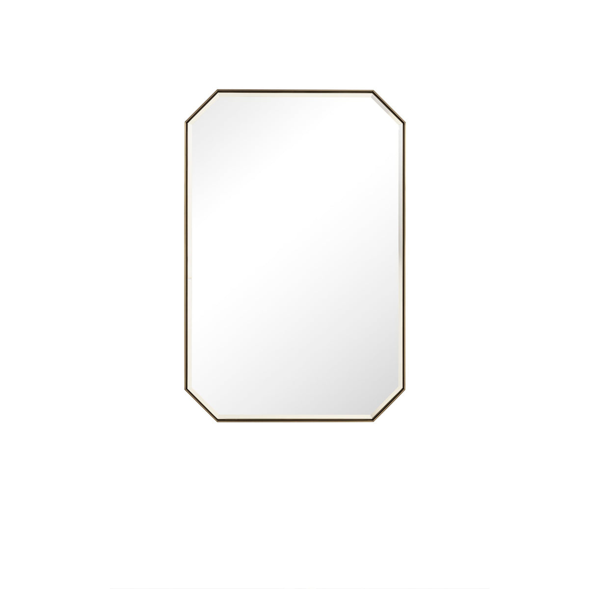 James Martin Vanities Rohe 24" Octagonal Mirror – Champagne Brass – 715-MO24-CB