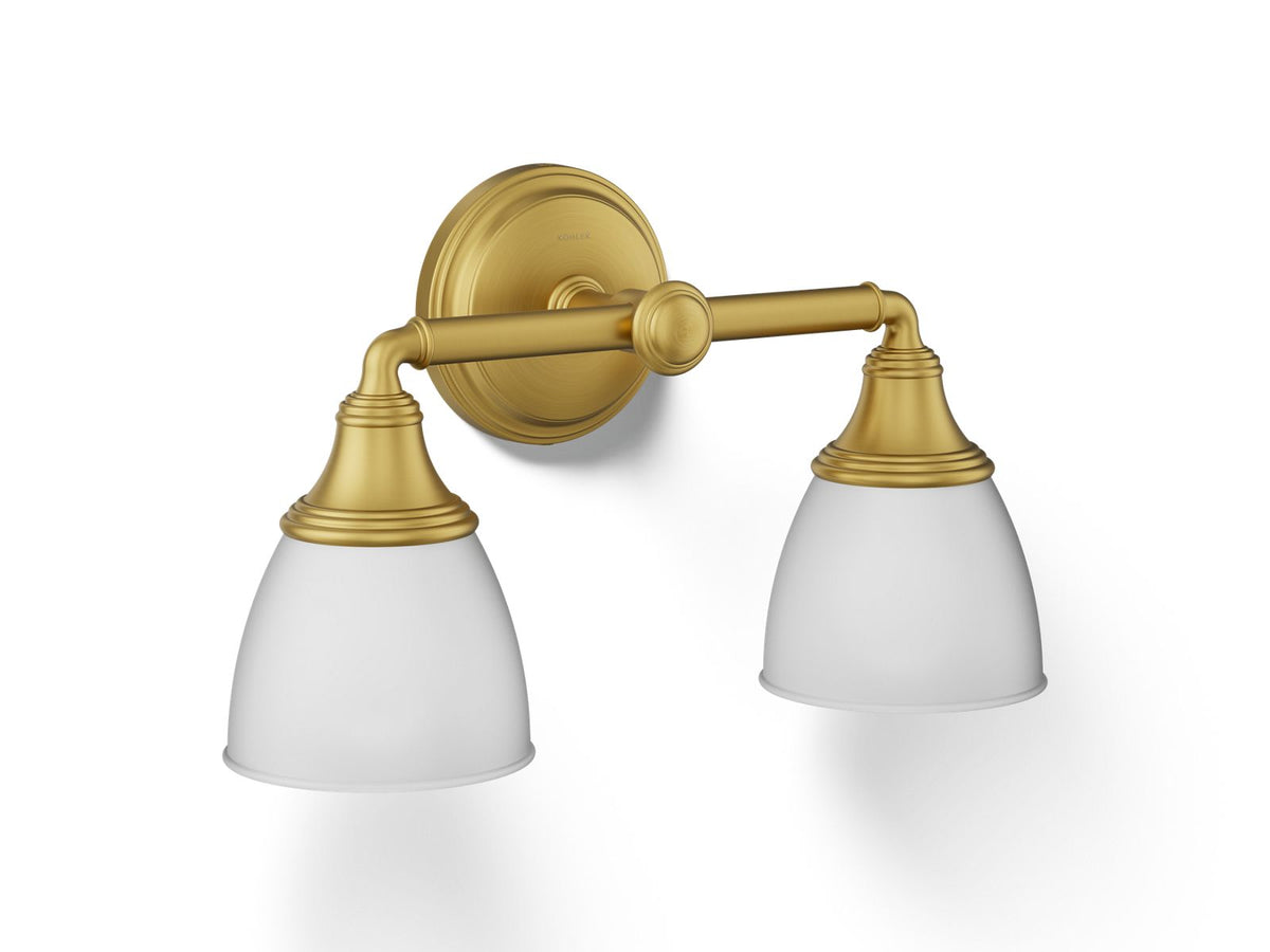 Kohler Devonshire® Two-light sconce — Brushed Moderne Brass