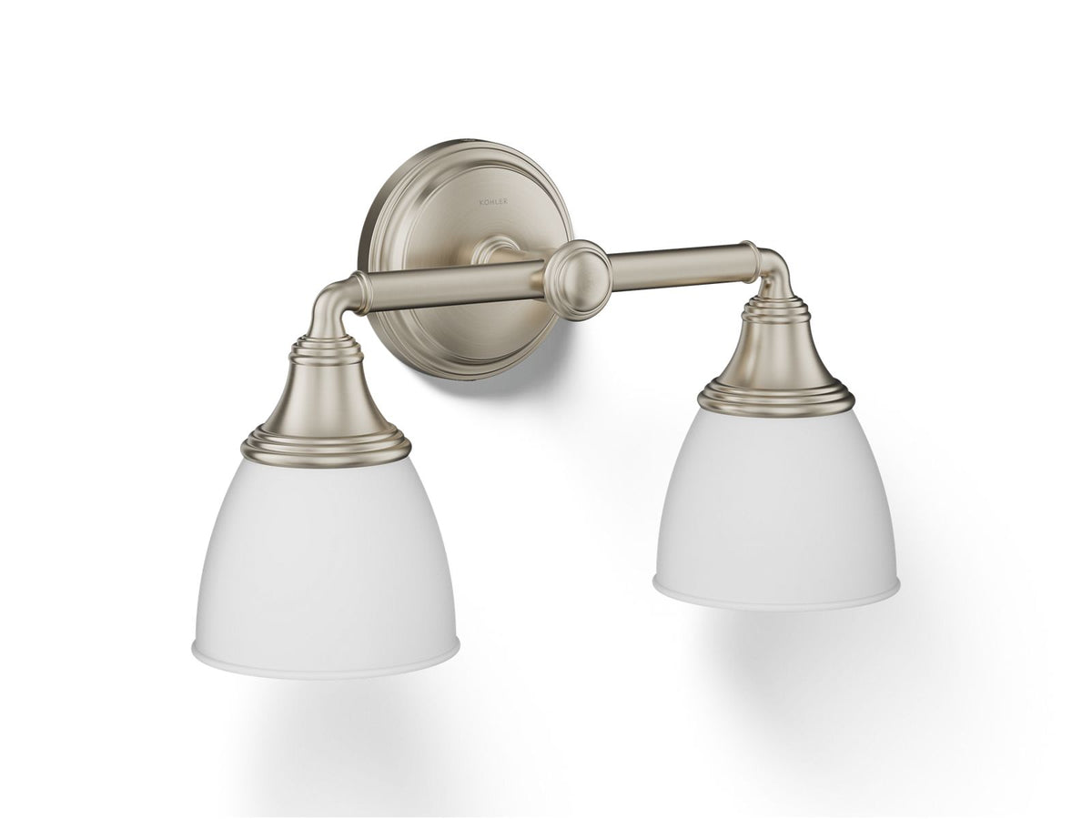 Kohler Devonshire® Two-light sconce — Brushed Nickel
