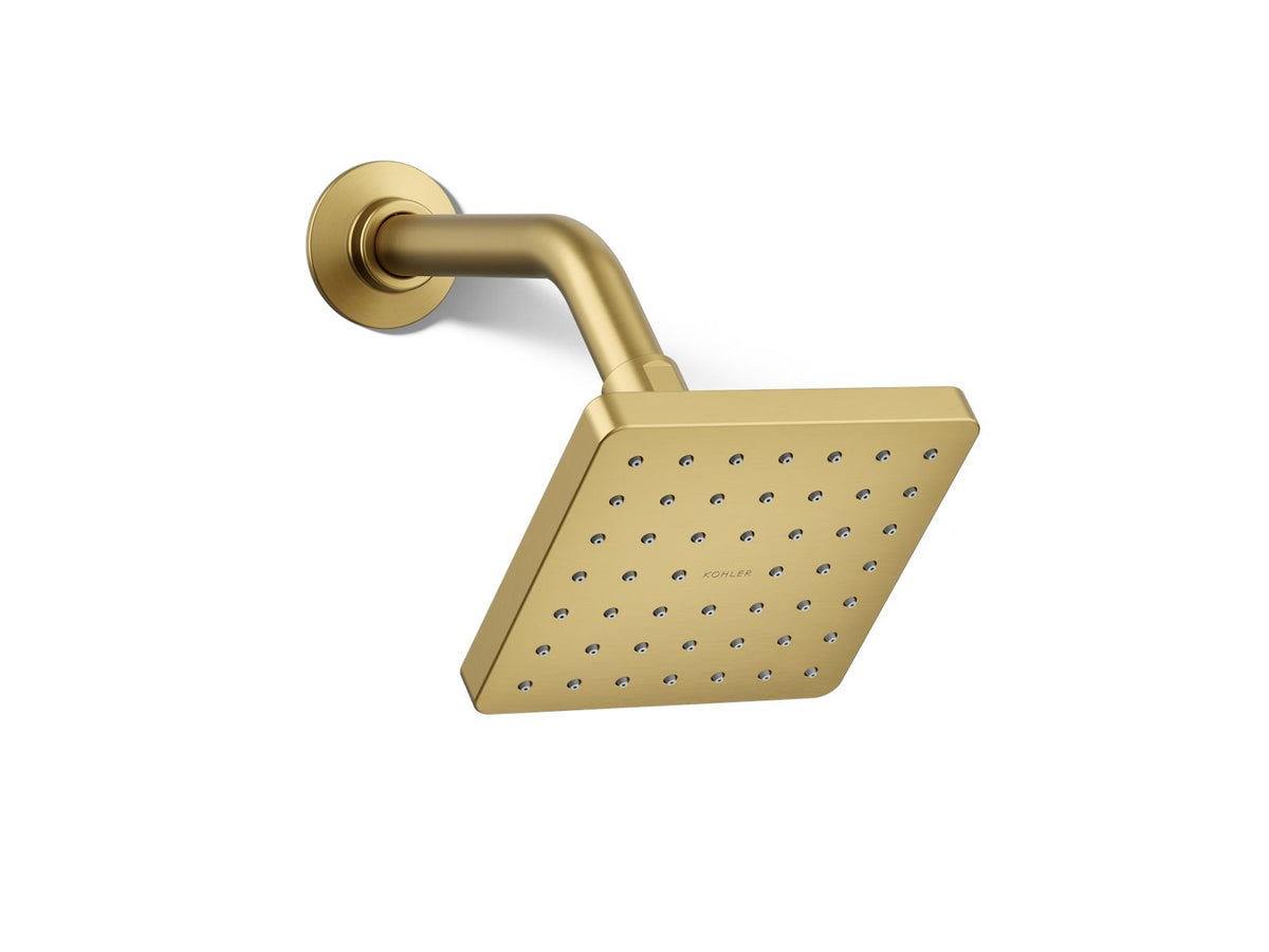 Kohler Parallel Single-Function Showerhead, 1.25 GPM | K-24805-JJ – Vibrant Brushed Moderne Brass