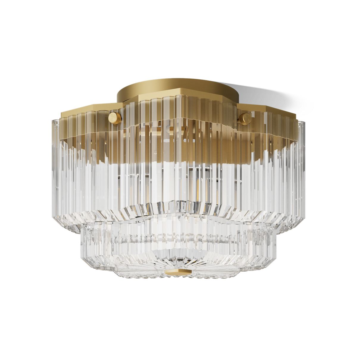 Kohler occasion-three-light-flush-mount-31780-fm03 — Brushed Moderne Brass — 31780-FM03-2GL