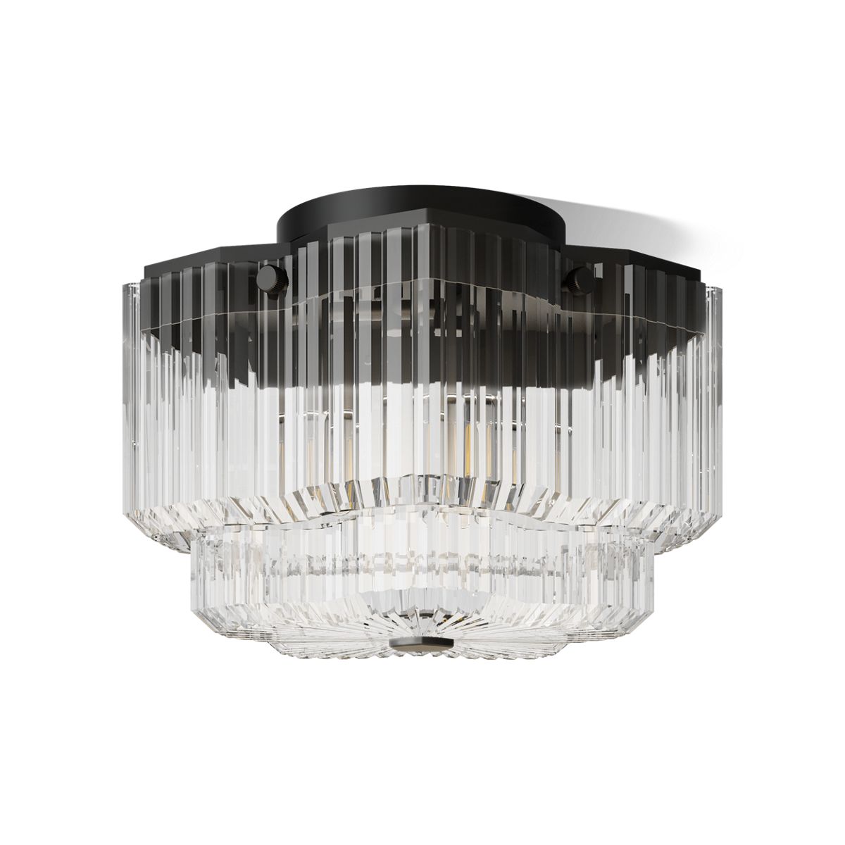 Kohler occasion-three-light-flush-mount-31780-fm03 — Matte Black — 31780-FM03-BLL