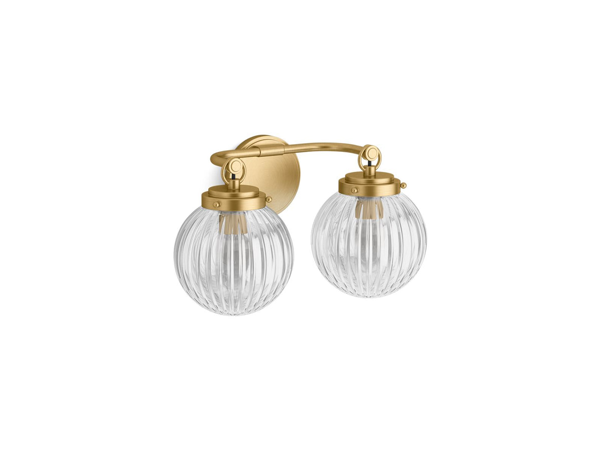 Kohler Embra™ by Studio McGee Two-light sconce — Brushed Moderne Brass