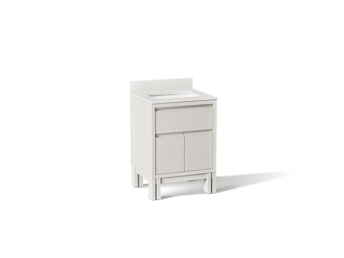 Kohler Solive 24-Inch Vanity with Sink and Quartz Top | K-33015 – Gossamer White