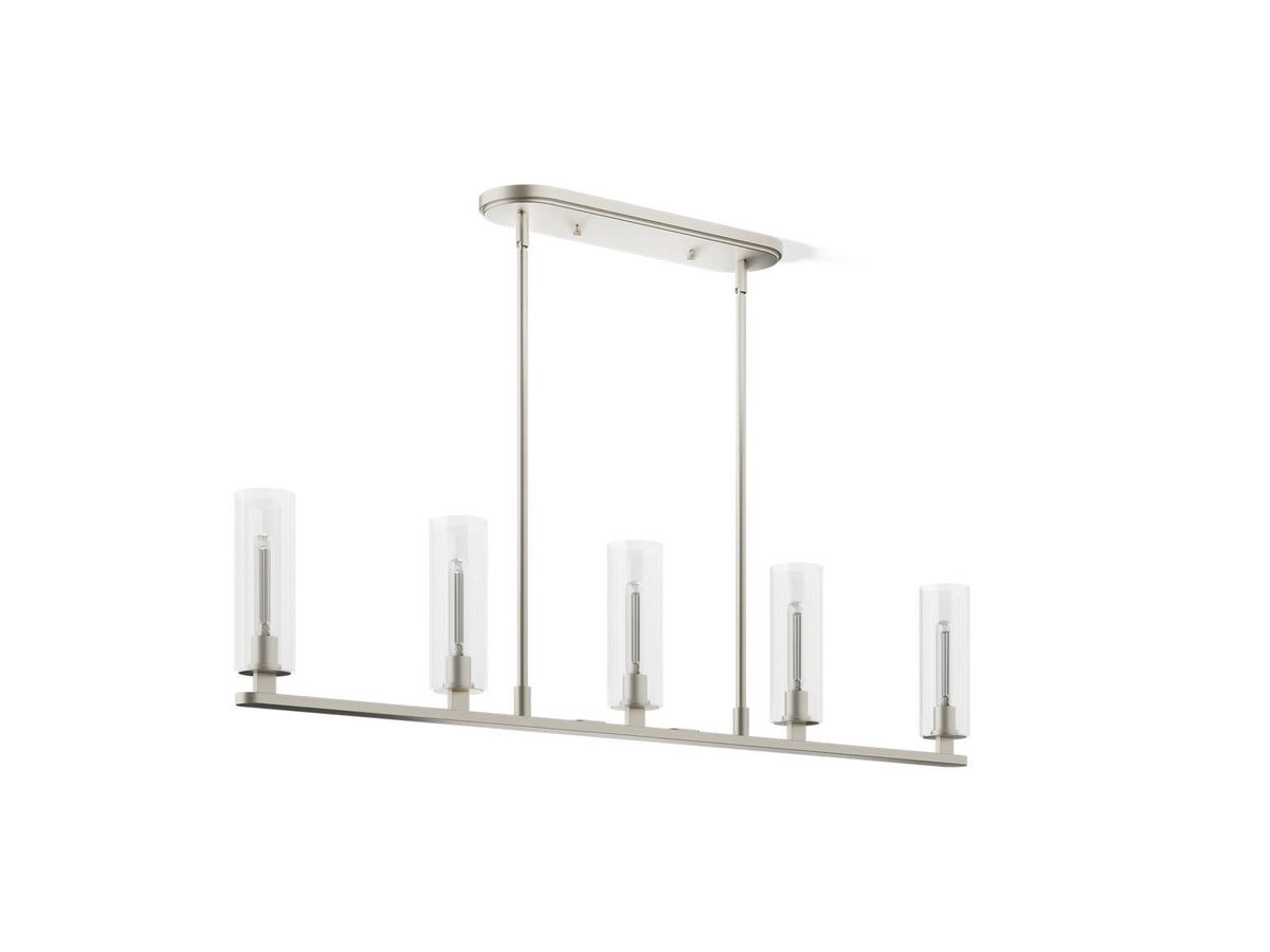 Kohler Crue® 45" linear chandelier — Brushed Nickel