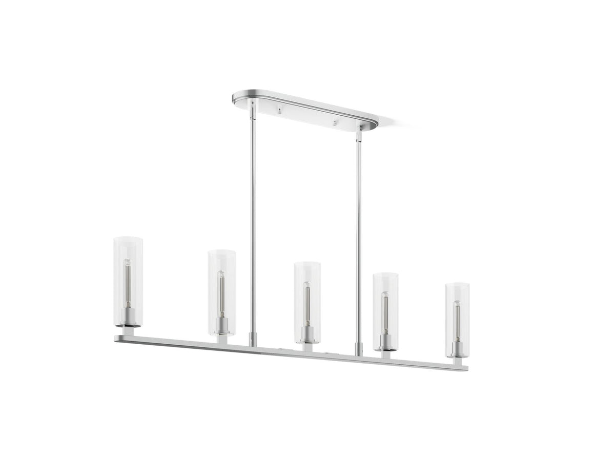 Kohler Crue® 45" linear chandelier — Polished Chrome
