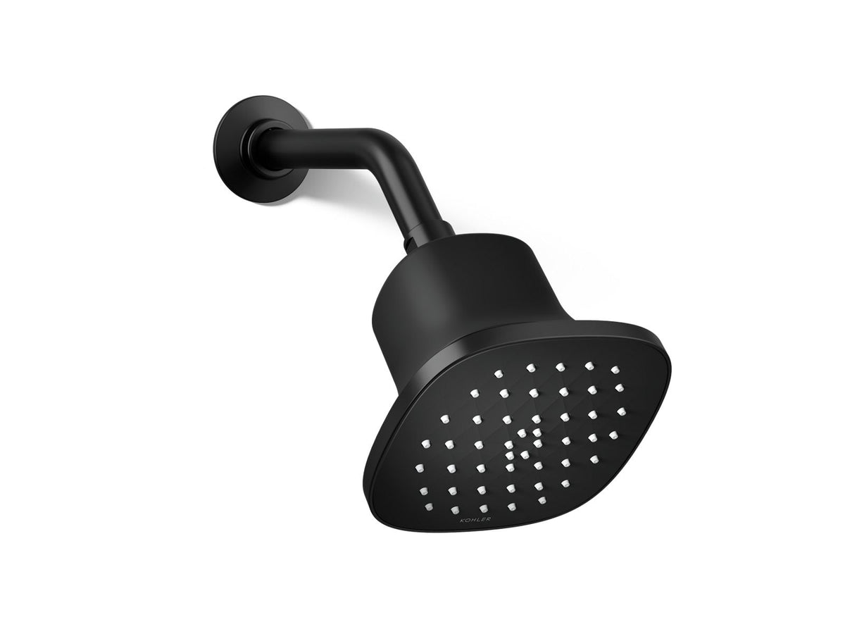 Kohler Cinq Square Filtered Showerhead, 2.5 GPM | K-37722-Y – Matte Black