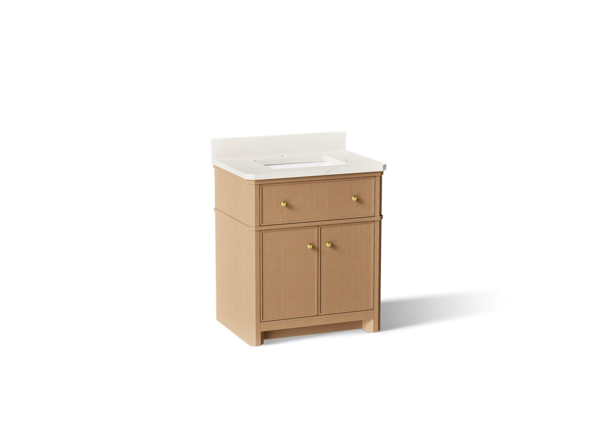 Kohler Claude by Studio McGee 30-Inch Vanity with Sink and Quartz Top | K-39306 – White Oak