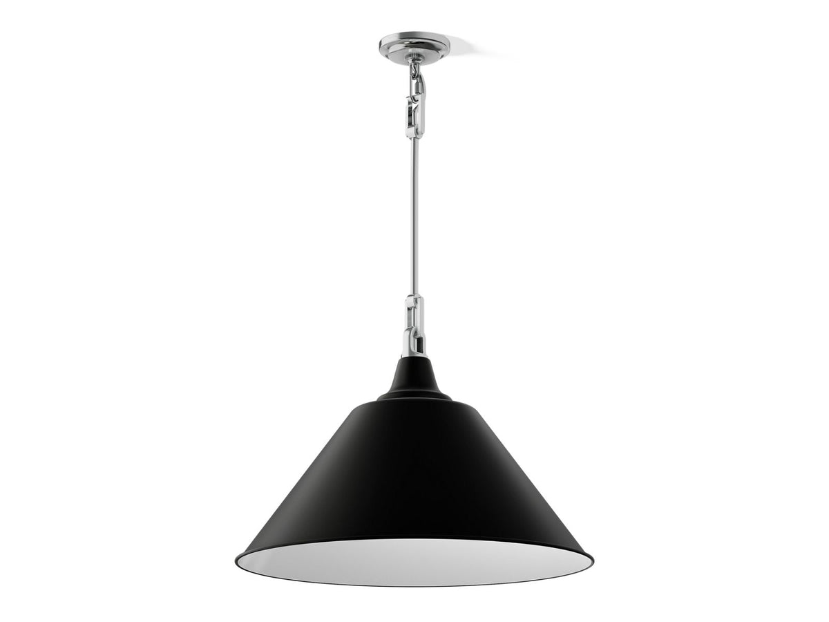 Kohler Varla™ 24" pendant — Polished Chrome/Matte Black