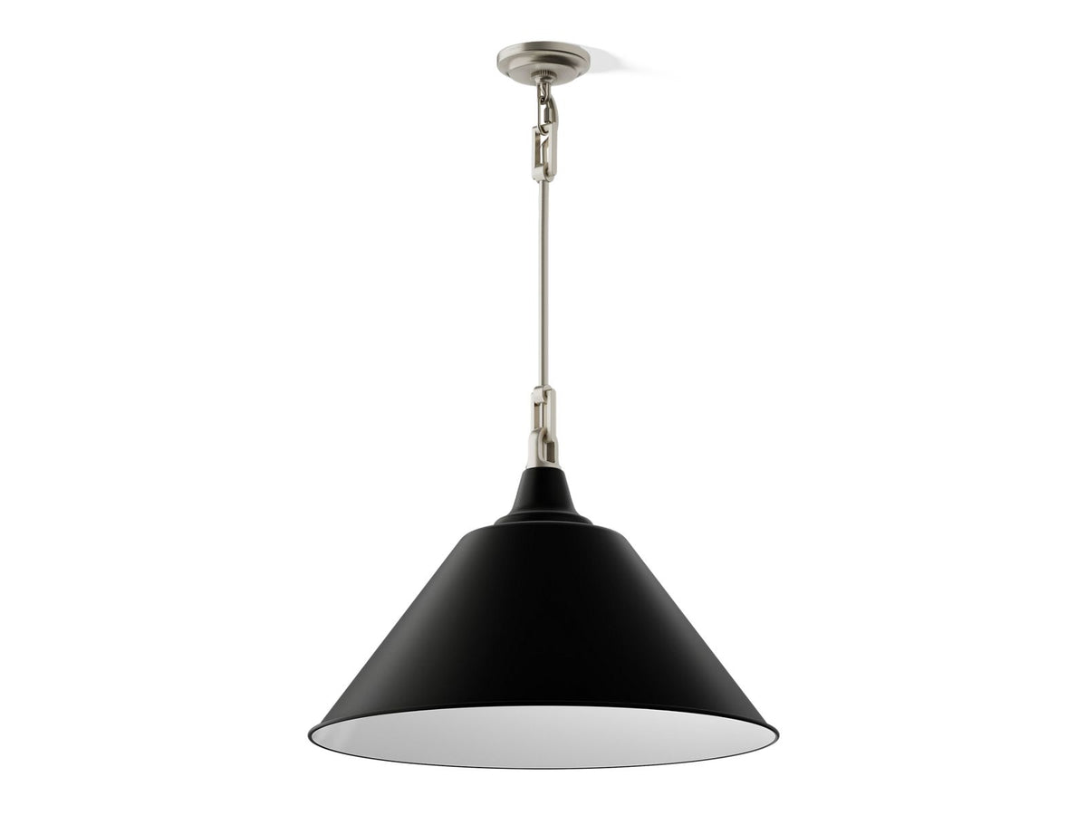 Kohler Varla™ 24" pendant — Matte Black with Brushed Nickel
