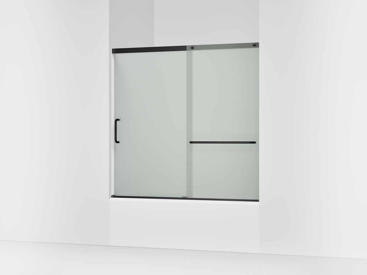 Kohler Elate Frosted Sliding Bath Door, 56-3/4-Inch High | K-707609-6D3 – Matte Black