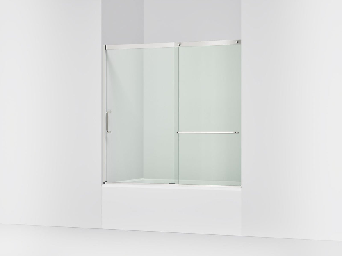 Kohler Elate 56-1/4–59-5/8 x 56-3/4-Inch Sliding Bath Door | K-707618-8L – Bright Silver