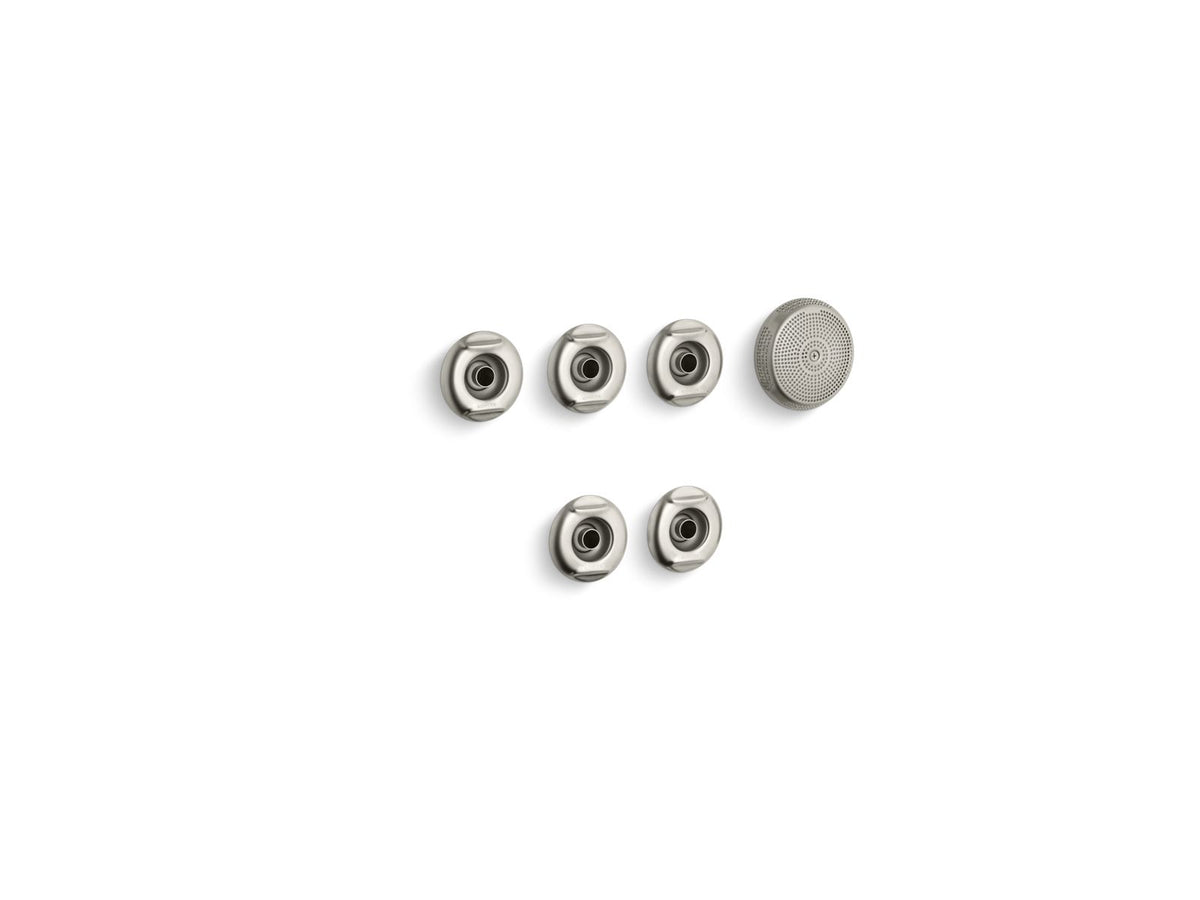 Kohler Flexjet® Whirlpool trim kit with five jets – Vibrant Brushed Nickel – K-9695-BN