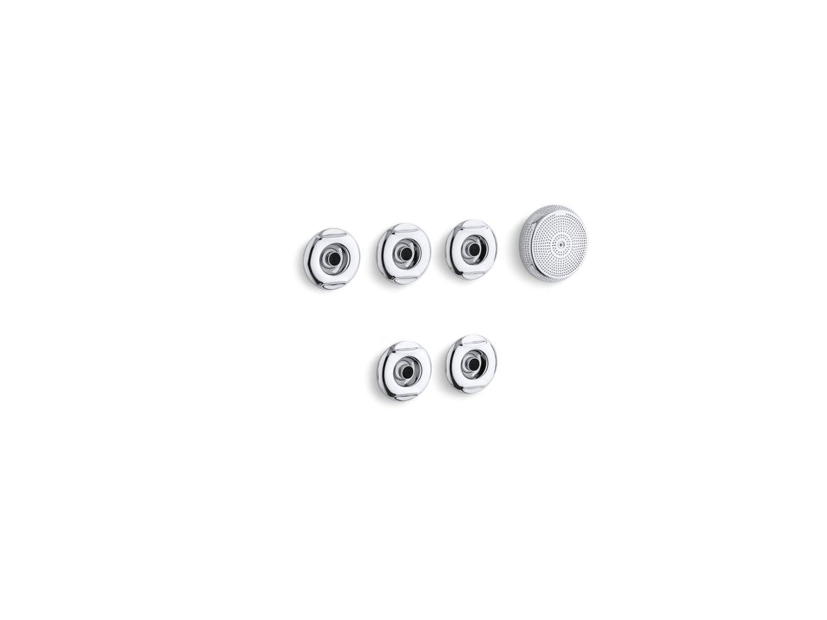 Kohler Flexjet® Whirlpool trim kit with five jets – Polished Chrome – K-9695-CP
