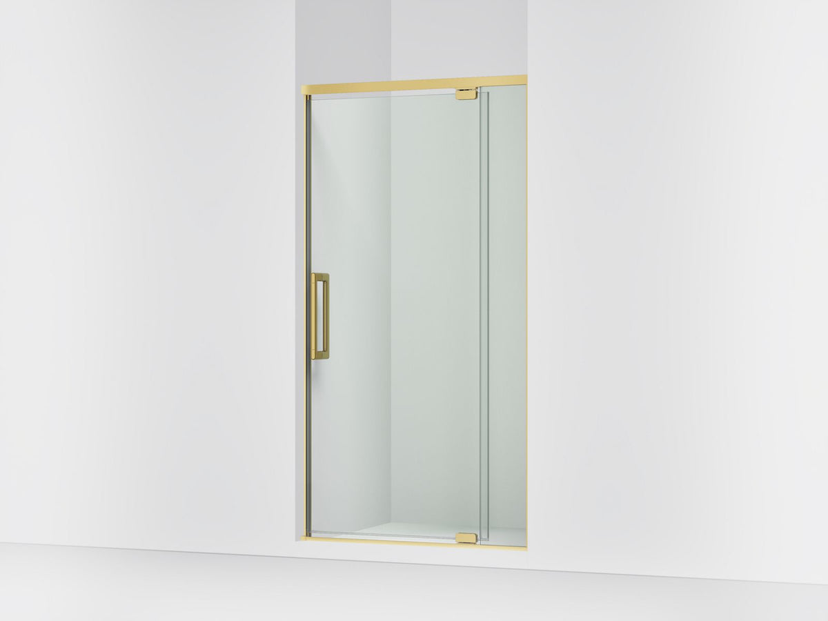 Kohler Statement 36–42 x 76-Inch Pivot Shower Door | K-CA37594-8L – Vibrant Brushed Moderne Brass