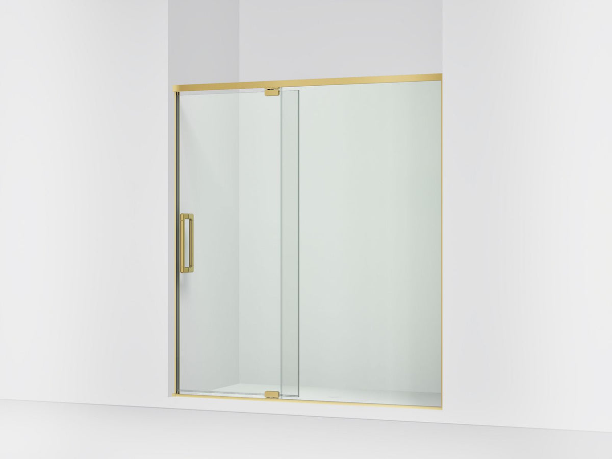 Kohler Statement 66–72 x 76-Inch Pivot Shower Door | K-CA41385-8L – Vibrant Brushed Moderne Brass