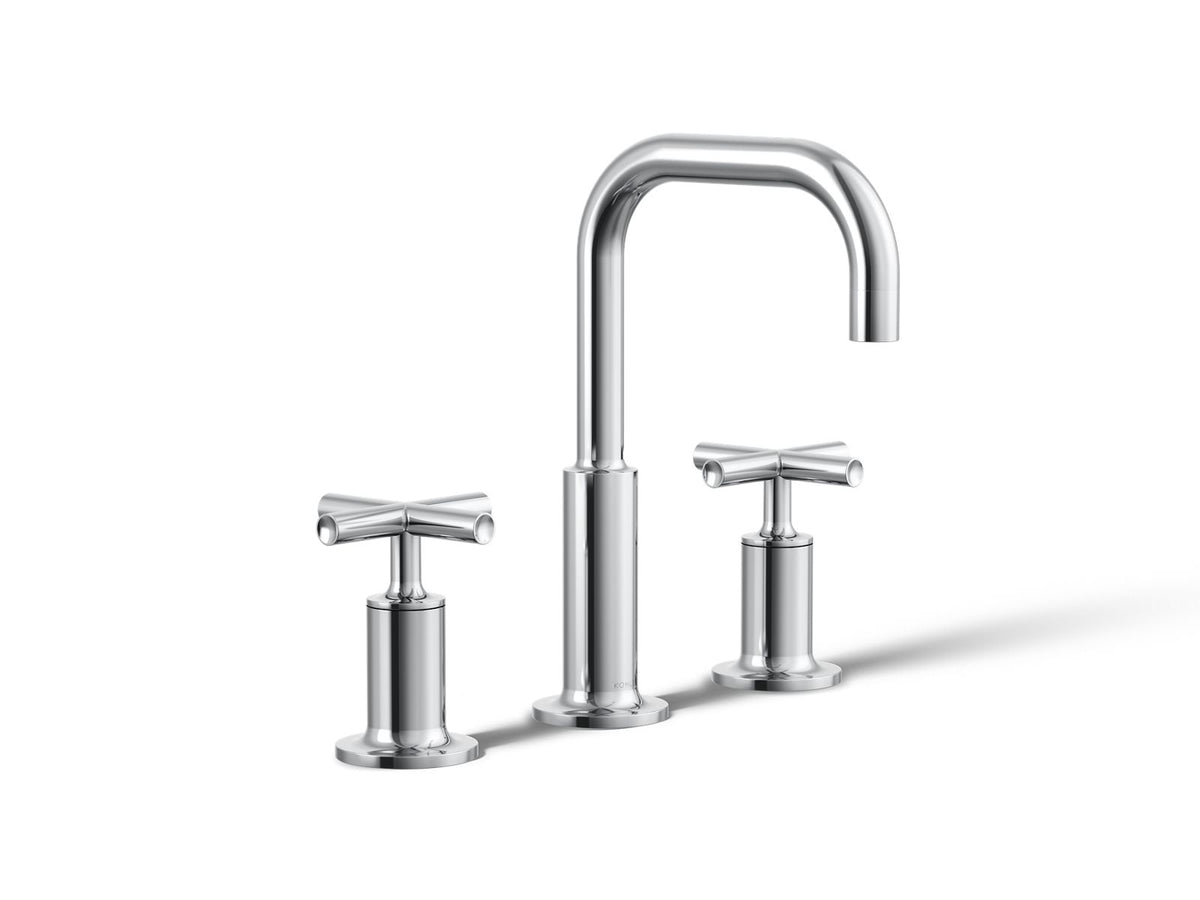Purist® Widespread bathroom sink faucet with Cross handles, 1.2 gpm